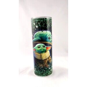 Baby Yoda 11.5oz Tumbler Glow in The Dark Grogu The Child One of a Kind Handmade